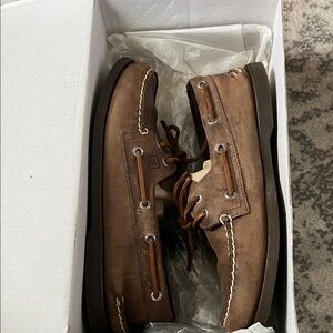 Sperry Tan Leather Boat Shoes